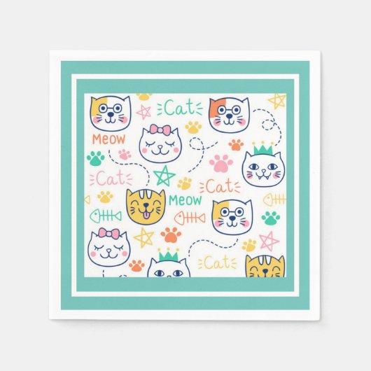 Serviette En Papier Kitty Cat (Devant)