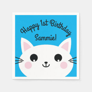 Serviette En Papier Kitty Chat Anniversaire de enfant mignonne