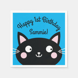 Serviette En Papier Kitty Chat Anniversaire de enfant mignonne