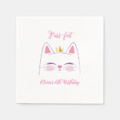 Serviette En Papier Kitty Chat fête d'anniversaire (Devant)