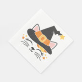 Serviette En Papier Kitty Chat Sorcière Halloween Party Napkins (Coin)