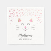 Serviette En Papier Kitty Chat Thème Anniversaire Fête (Devant)