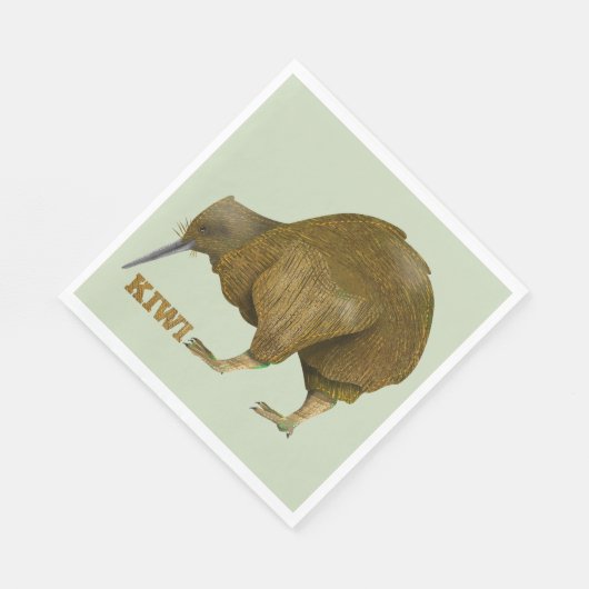 Serviette En Papier Kiwi N.Z. Bird (Coin)