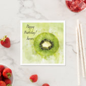 Serviette en papier Kiwi vert (En situation)