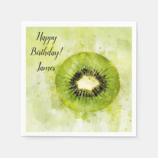 Serviette en papier Kiwi vert (Devant)