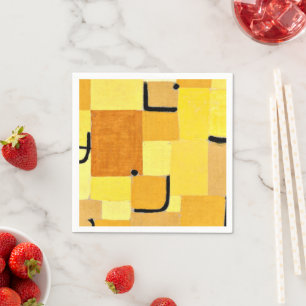 Serviette En Papier Klee - Caractères en Jaune
