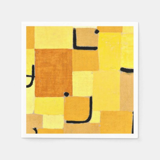 Serviette En Papier Klee - Caractères en Jaune (Devant)