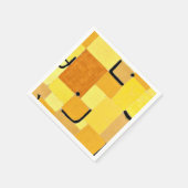 Serviette En Papier Klee - Caractères en Jaune (Coin)