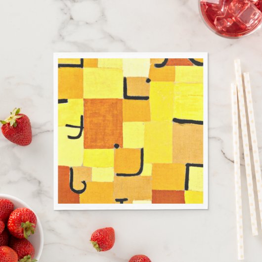 Serviette En Papier Klee - Caractères en Jaune (En situation)