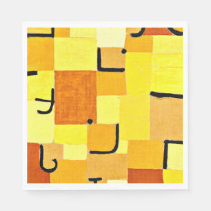 Serviette En Papier Klee - Caractères en Jaune