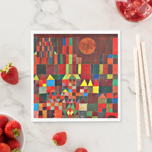 Serviette En Papier Klee - Château et Soleil (En situation)