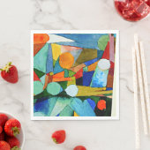 Serviette En Papier Klee - Couleurs, peinture célèbre, (En situation)