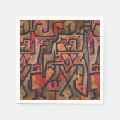 Serviette En Papier Klee Expressionniste Forêt Abstraite Art Moderne (Devant)