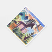 Serviette En Papier Klee - Le Cheval, peinture célèbre (Coin)