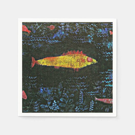 Serviette En Papier Klee - Le poisson rouge (Devant)