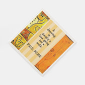 Serviette En Papier Klee - oeuvre Abstraite et citation, (Coin)