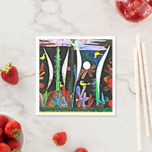 Serviette En Papier Klee - Paysage aux oiseaux jaunes