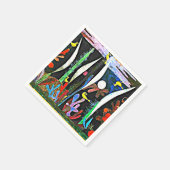 Serviette En Papier Klee - Paysage aux oiseaux jaunes (Coin)