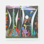 Serviette En Papier Klee - Paysage aux oiseaux jaunes (Devant)