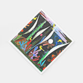 Serviette En Papier Klee - Paysage aux oiseaux jaunes (Coin)