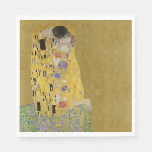 Serviette En Papier Klimt's The Kiss - Art nouveau romantique