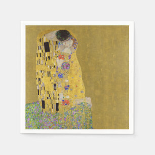 Serviette En Papier Klimt's The Kiss - Art nouveau romantique