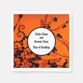 Serviette En Papier Knapkins Mariage de squelette d'Halloween