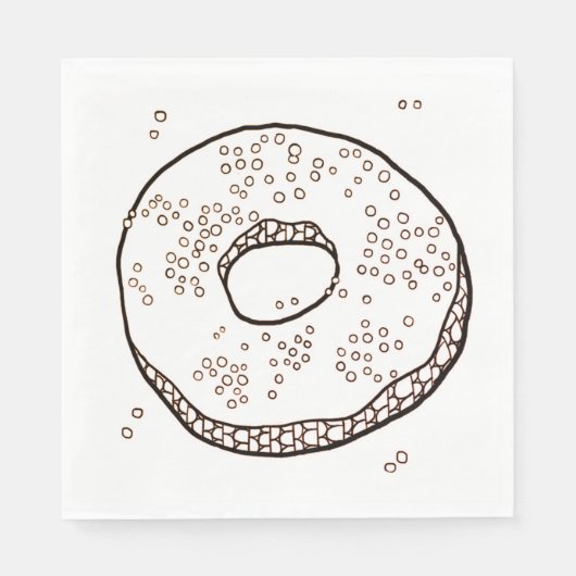 Serviette En Papier KNIT DONUT Papier de déjeuner standard serviettes (Devant)