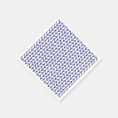Serviette En Papier KNIT EN LIGNE BLEUE Standard Papier à cocktails (Coin)