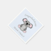 Serviette En Papier Koala Bear Baby shower Blue Boy (Coin)