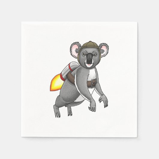 Serviette En Papier Koala Bear Fusée (Devant)