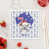 Serviette En Papier Koala Bear sur le drapeau australien et l'arbre de (En situation)