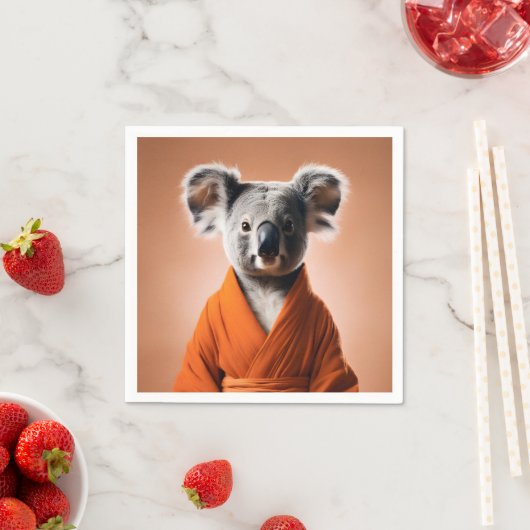 Serviette En Papier Koala bouddhiste (En situation)