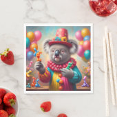 Serviette En Papier Koala Clown (En situation)