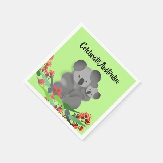 Serviette En Papier Koala et Joey (Coin)
