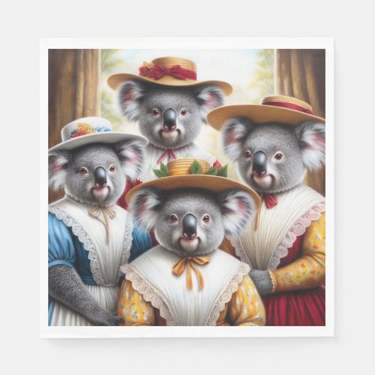 Serviette En Papier Koala Little Femmes (Devant)