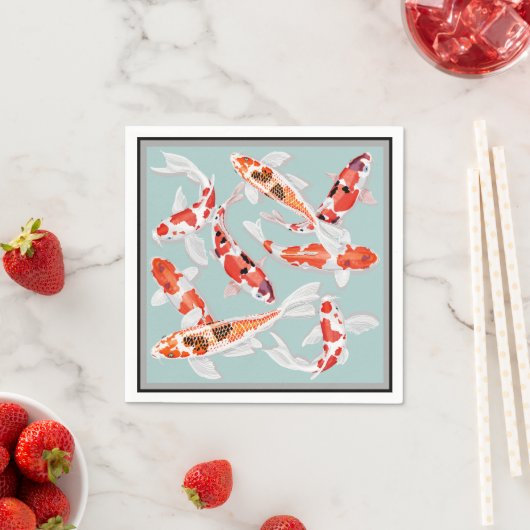 Serviette En Papier Koi (En situation)