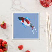 Serviette En Papier Koi poisson aquarelle fine art (En situation)