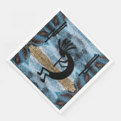 Serviette En Papier Kokopelli Desert Mosaic Blue (Coin)