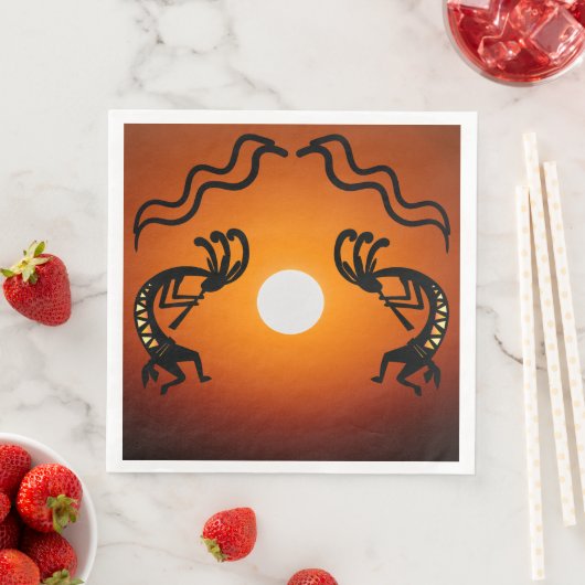 Serviette En Papier Kokopelli, Indien d'Amérique du Sud-Ouest (En situation)