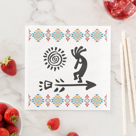 Serviette En Papier Kokopelli, Indien d'Amérique du Sud-Ouest (En situation)