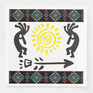 Serviette En Papier Kokopelli, Indien d'Amérique du Sud-Ouest