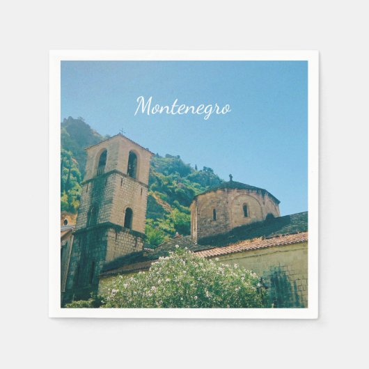 Serviette En Papier Kotor, Montenegro - Travel Souvenir (Devant)
