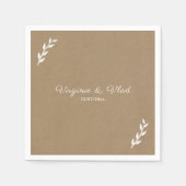 Serviette En Papier Kraft et serviettes de Mariage rustique (Devant)