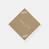 Serviette En Papier Kraft et serviettes de Mariage rustique (Coin)