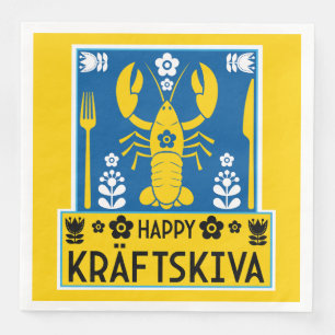 Serviette En Papier Kräftskiva - Parti suédois de l'écrevisse