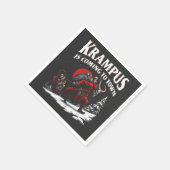 Serviette En Papier Krampus arrive à Town Krampus Noël (Coin)