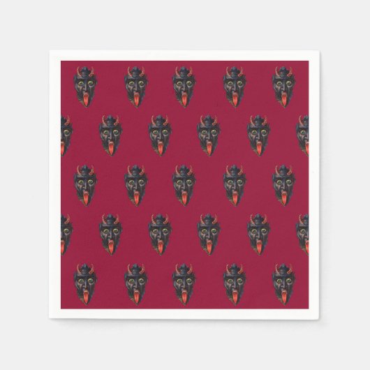 Serviette En Papier Krampus Cocktail Napkin (Devant)