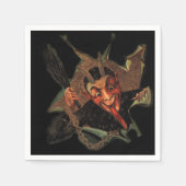 Serviette En Papier Krampus Rompt Les Napkins De Vacances (Devant)