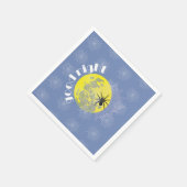 Serviette En Papier Kreuzspinne im Netz mit Tautropfen wie Perlen (Coin)